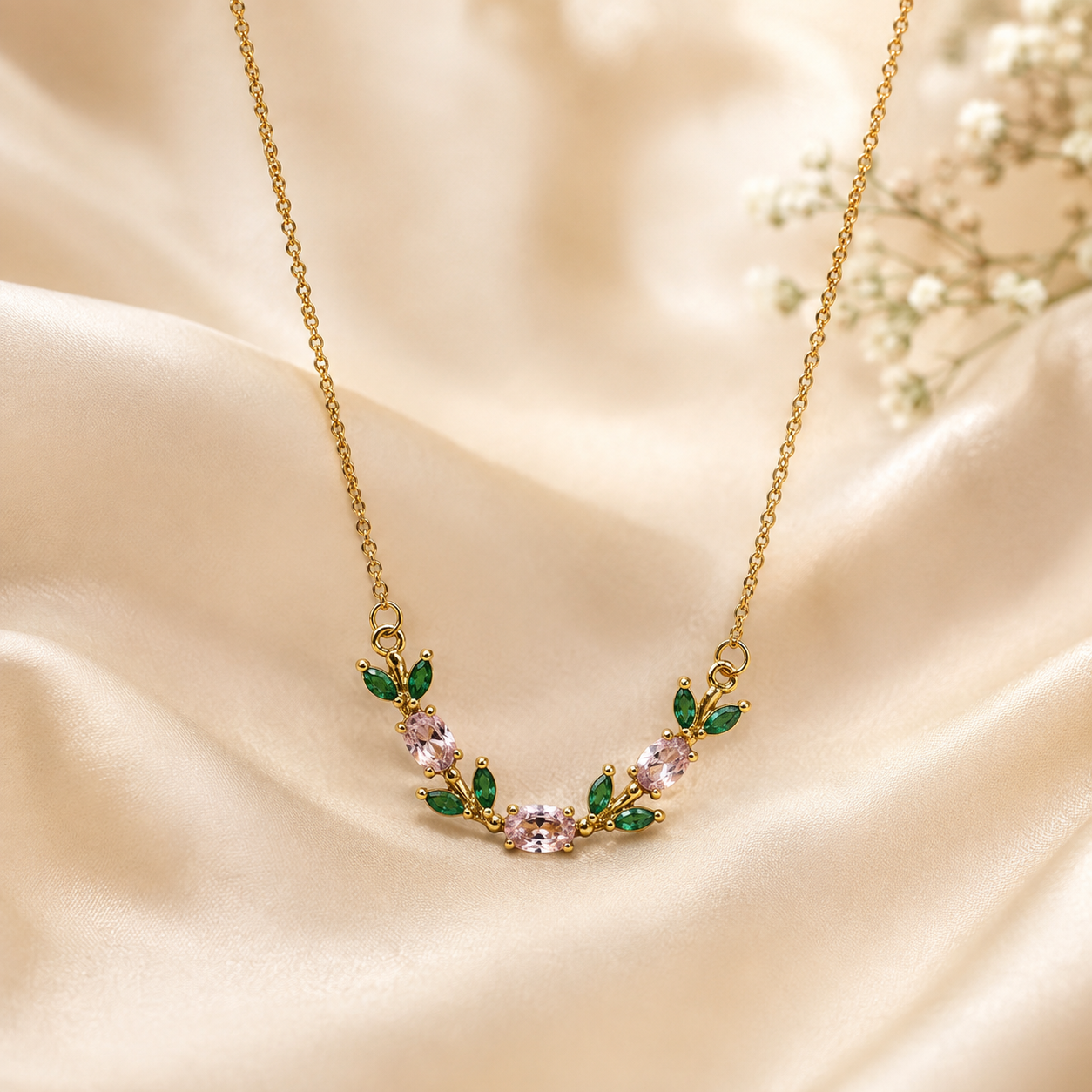file_00000000936881f5a24ae46bddba481b TheVeriq Rosalie Floral Necklace - Image 1